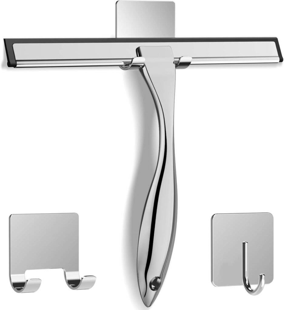 Docrok stainless steel shower squeegee for glass shower doors