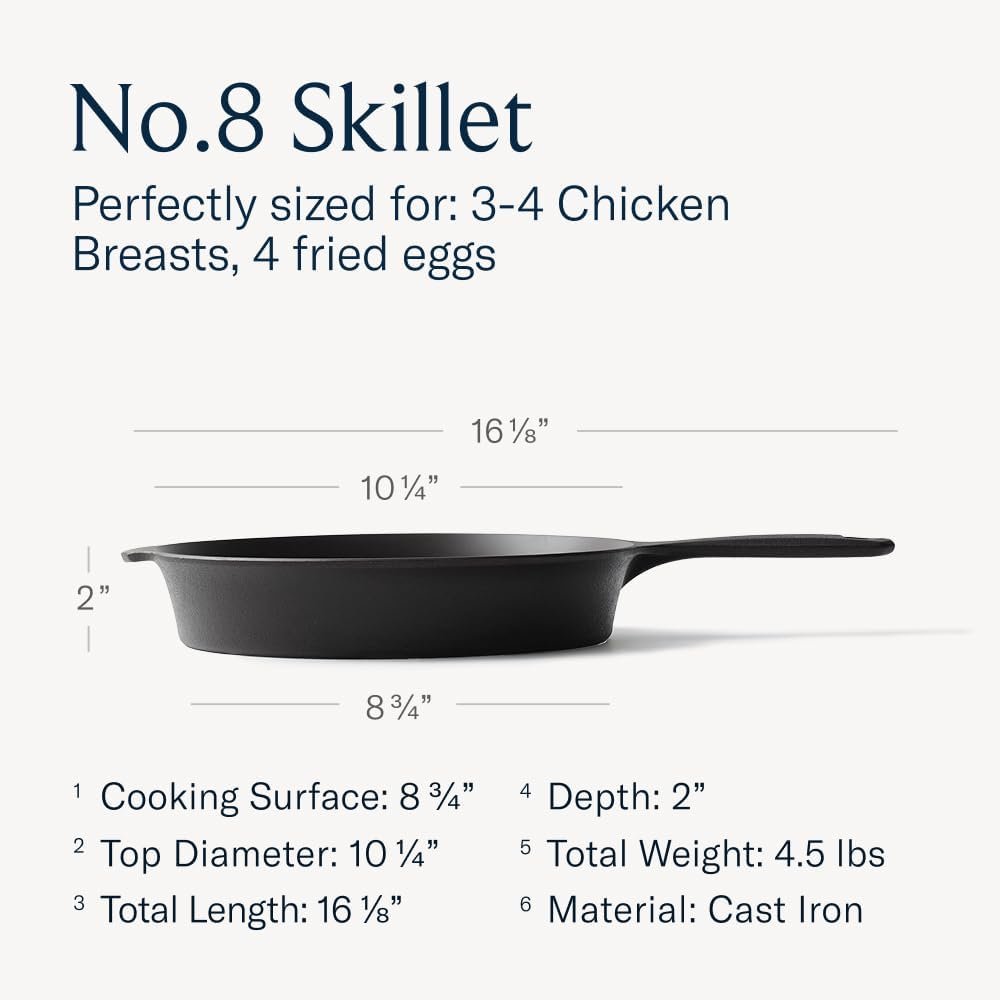 Field Company No. 8 lightweight cast iron skillet