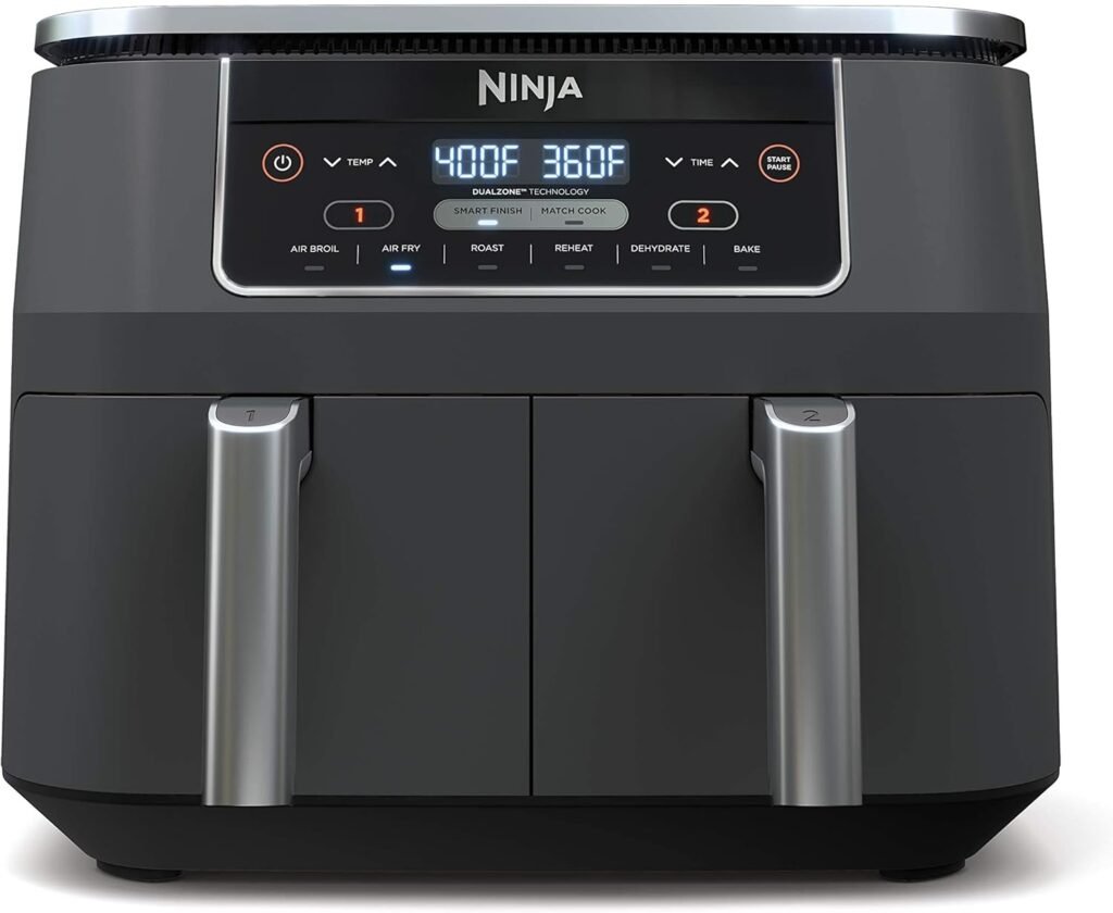 Ninja Foodi DZ201 DualZone 8-quart air fryer two baskets