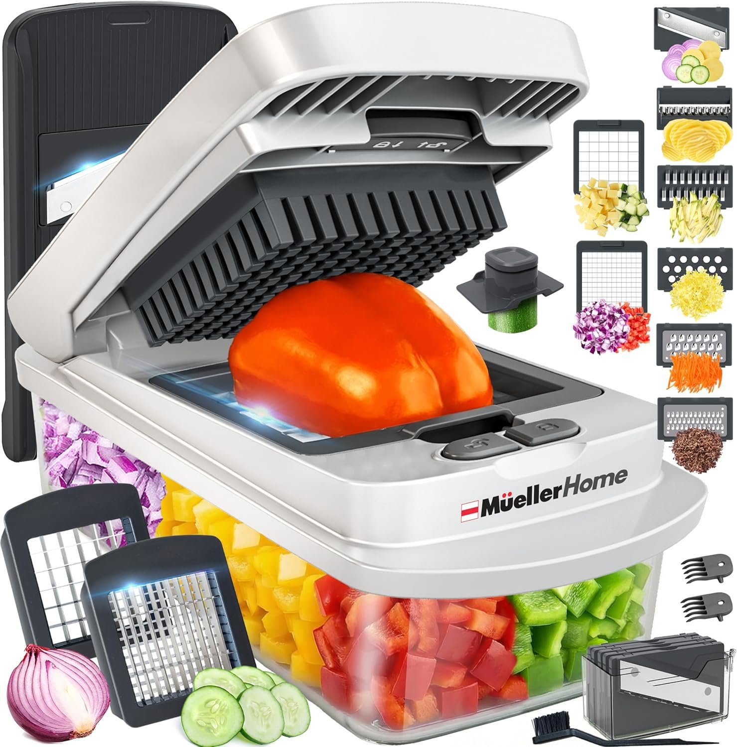 best vegetable chopper — Mueller Pro 8-blade comparison