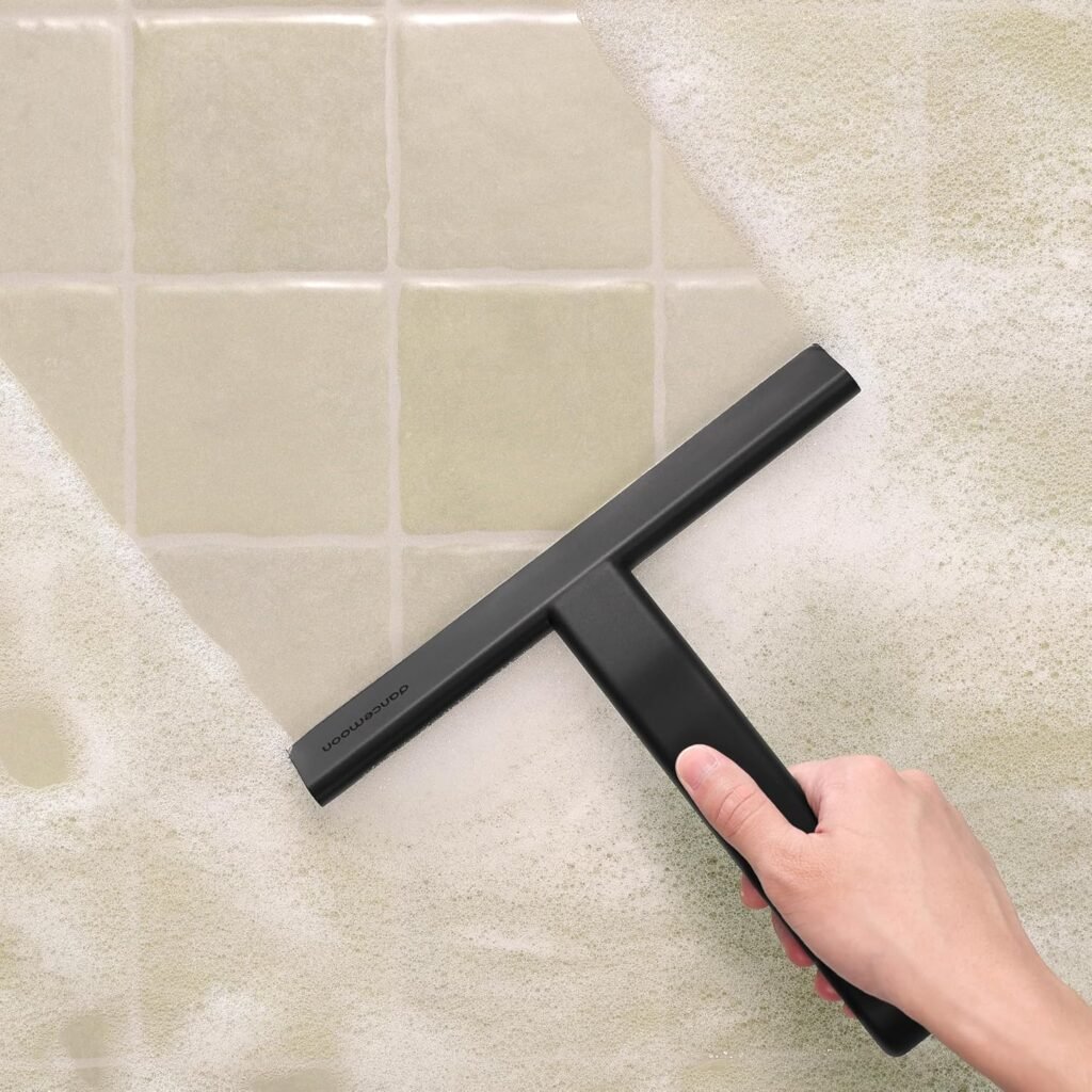 dancemoon JustHang silicone shower squeegee with built-in hook